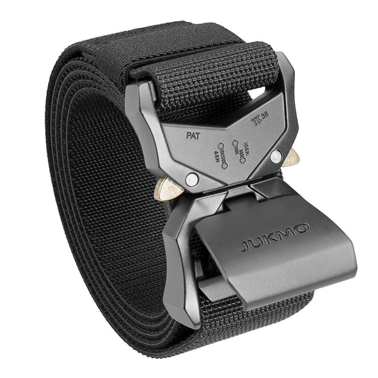 JUKMO tactical belt — military hiking rigger with heavy duty quick release buckle