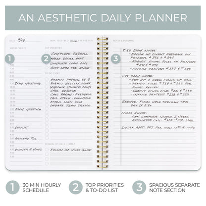 Planner — Undated daily journal for organizing tasks and boosting productivity