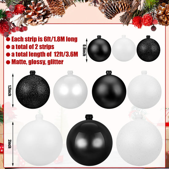 Yuxung garland — 6 ft Christmas ball ornaments for indoor and outdoor decoration accessories
