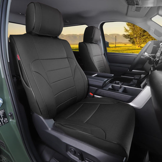 HKZ vehicle seat covers - Custom fit leather for Toyota Tundra 2022-2026 CrewMax and Double Cab