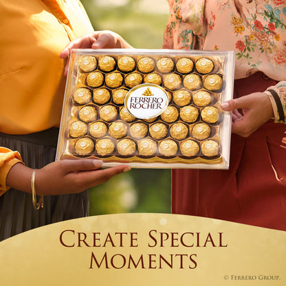 Chocolate candy — Ferrero Rocher gourmet hazelnut milk chocolate gift box 12 pieces 5.3 oz