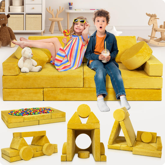 Lunix LX15 kids play couch - modular design in old colors