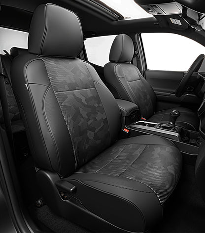 Car seat covers - custom waterproof faux leather for Toyota Tacoma 2016-2023