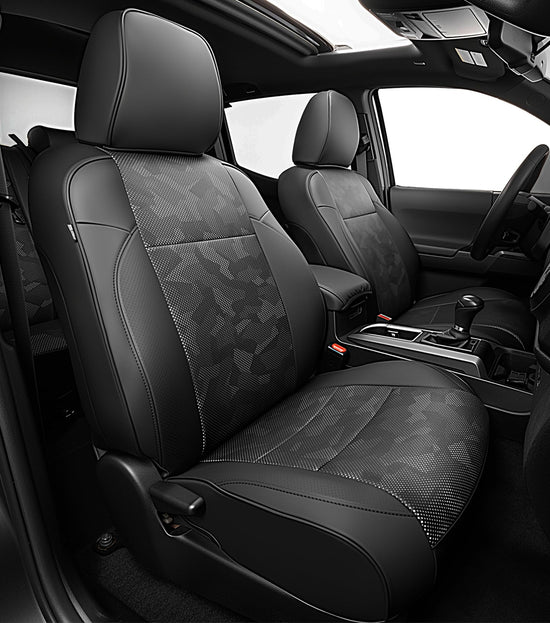 Car seat covers - custom waterproof faux leather for Toyota Tacoma 2016-2023