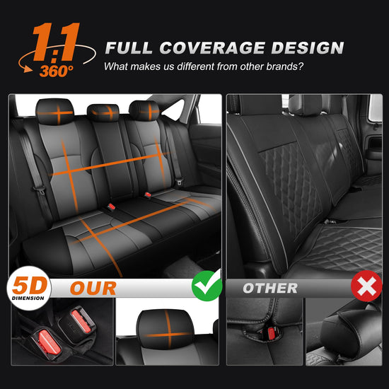 Vehicle seat cover — Custom fit faux leather for Honda Accord 2023-2026 LX rear row