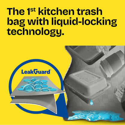 Waste bag — Glad ForceFlex MaxStrength leakGuard with lemon scent, 90 count