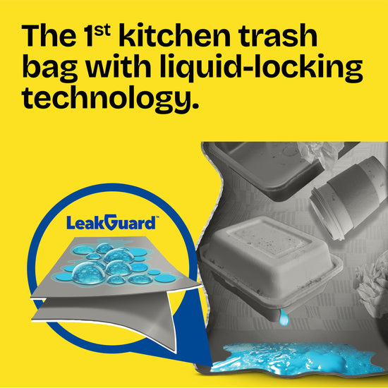 Waste bag — Glad ForceFlex MaxStrength leakGuard with lemon scent, 90 count