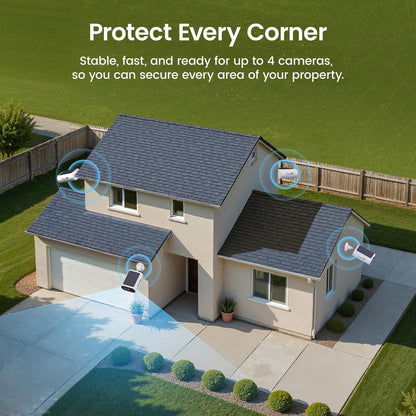 aosu solar security camera - 2K color night vision and wireless installation