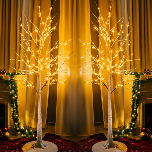 Dazzle Bright artificial tree — 6 ft Christmas birch tree