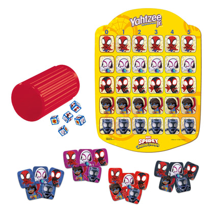 Board game — Hasbro Gaming Spidey and His Friends Yahtzee Jr. Marvel Edition for kids aged 4 and up