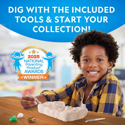 National Geographic science fundamentals kit — geology gift set with geodes and gemstone dig activities