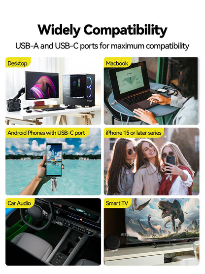 Flash drive — 1TB solid state with dual port compatibility for multiple devices