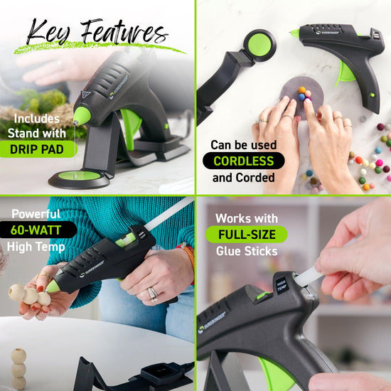 Surebonder hot glue gun — high temperature, 60W power for strong bonding materials
