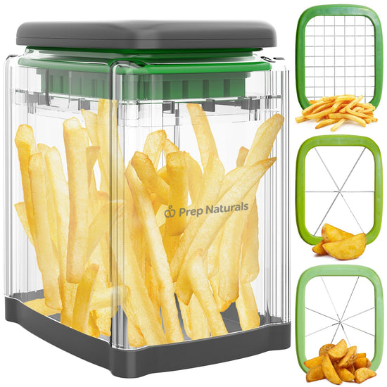 Food slicer — 3-in-1 French fry cutter with potato cutting capabilities