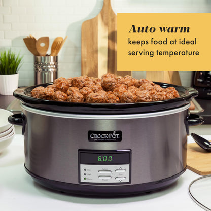 Slow cooker — Programmable stainless steel design by Crock-Pot 1500 oval model