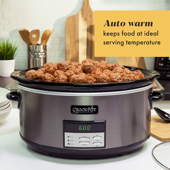 Slow cooker — Programmable stainless steel design by Crock-Pot 1500 oval model