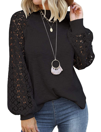 MIHOLL women's long sleeve shirt - lace casual loose design