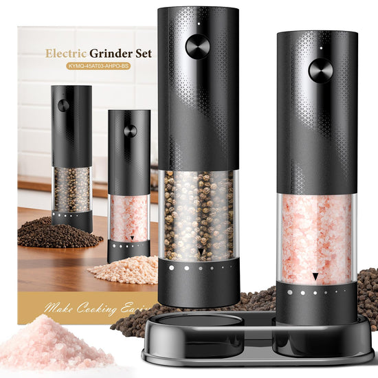 Seasoning mill — Rechargeable electric grinder set with adjustable coarseness
