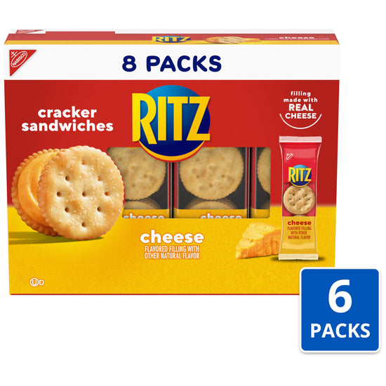 RITZ cheese sandwich crackers — lunch snack packs, 48 count pack