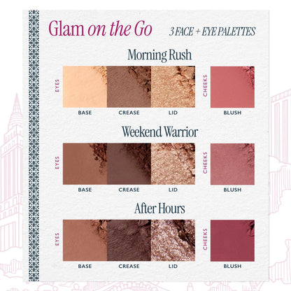 Makeup - Laura Geller New York Glam on the go eyeshadow and blush palettes set