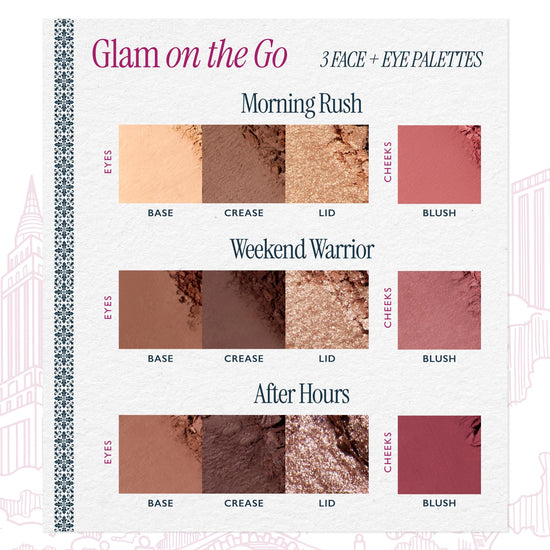 Makeup - Laura Geller New York Glam on the go eyeshadow and blush palettes set