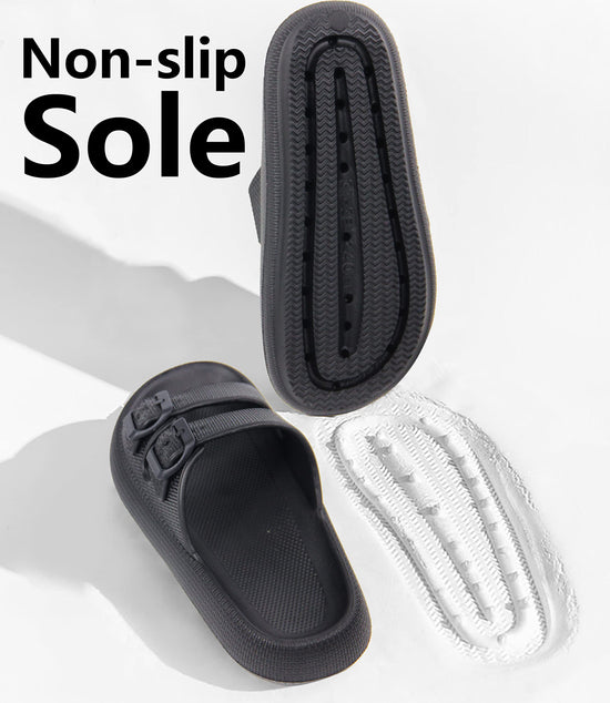 Weweya sandals — Pillow slippers with adjustable double buckle design