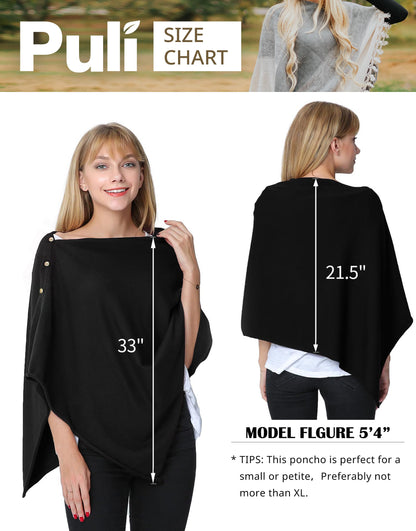 PULI coat — versatile knitted shawl with buttons and lightweight design