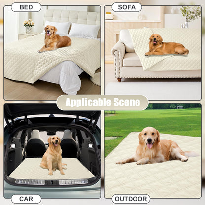 Smiry waterproof dog bed cover - Soft washable reversible design