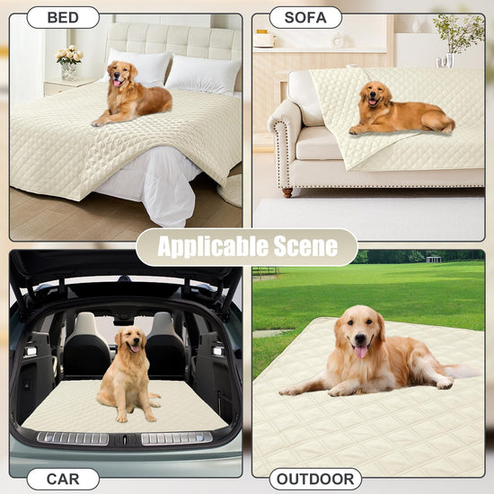 Smiry waterproof dog bed cover - Soft washable reversible design