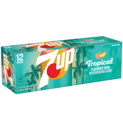 7UP Tropical soda - Tropical flavor in 12 pack cans7UP Tropical soda - Tropical flavor in 12 pack cans