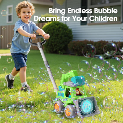 Bubble maker — CreatiMachi engineering vehicle with lawn mower design for kids