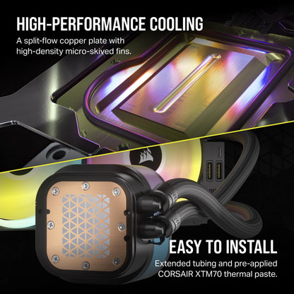 Electronic component fan — Corsair iCUE Link H100i LCD liquid coolerElectronic component fan — Corsair iCUE Link H100i liquid CPU cooler with LCD display