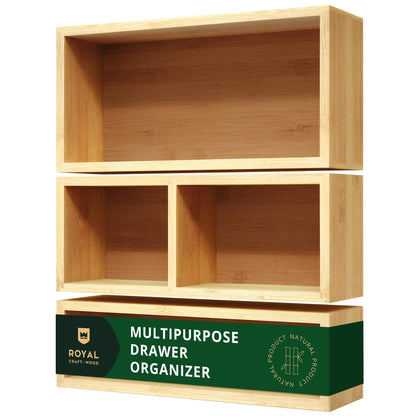 Item container — Bamboo sticky note pad holder by Royal Craft Wood for desk
