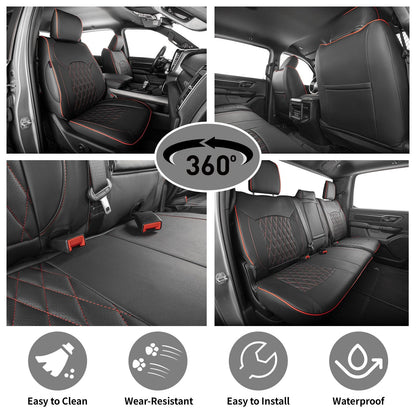EKR Wrangler seat covers - Custom fit leather covers for Jeep Wrangler 4XE 2023-2025