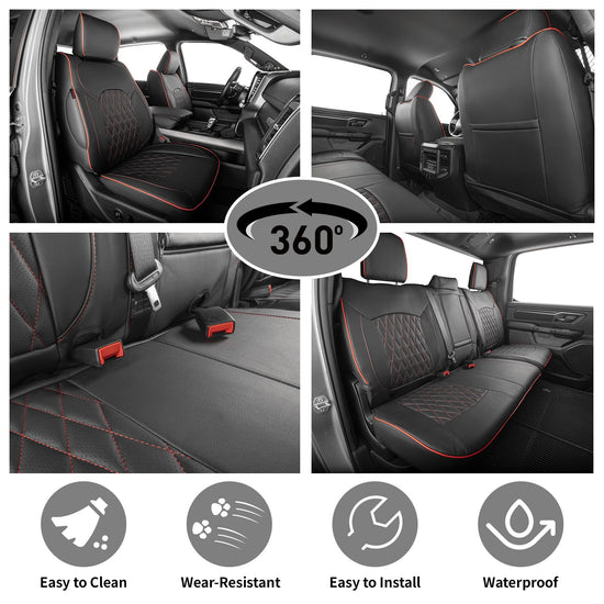EKR Wrangler seat covers - Custom fit leather covers for Jeep Wrangler 4XE 2023-2025