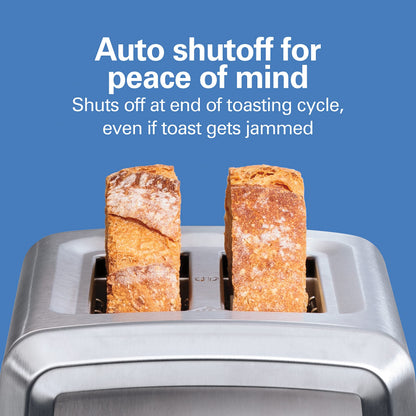Hamilton Beach toaster — Bagel setting with slide-out crumb tray and auto-shutoff