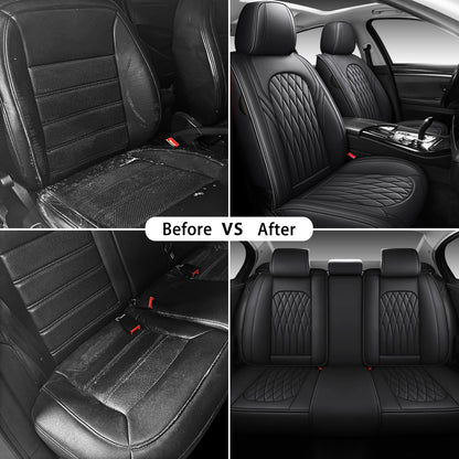 WELLDO vehicle seat cover — Waterproof faux leather with thickened cushion
