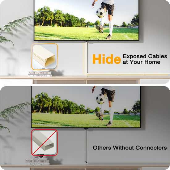 Delamu cord management cover - paintable cable concealment system for home office