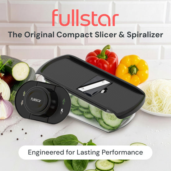 Fullstar food slicer — versatile kitchen gadget with safety glove and multiple functions