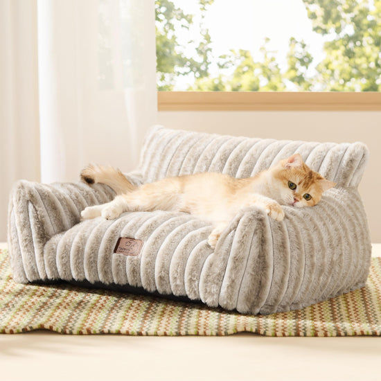 Bedsure pet bed mat — Fluffy cat sofa with removable washable cover