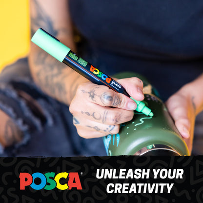 Uni Posca paint markers — 5M medium acrylic markers with reversible tips set of 29