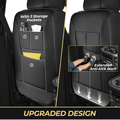 AOMSAZTO vehicle seat cover - Full set for Dodge RAM 2002-2025 Crew Cab with curved bench, black