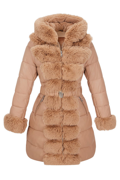 RISISSIDA coat — Cold-resistant puffer jacket with fur lined hood