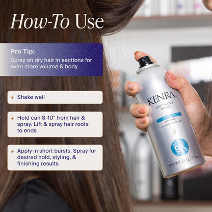 Kenra Dry Volume Burst 3 — Instant volume hairspray with soft hold