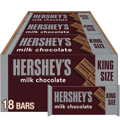 HERSHEY'S chocolate candy - King size bars, 2.6 oz (18 count)