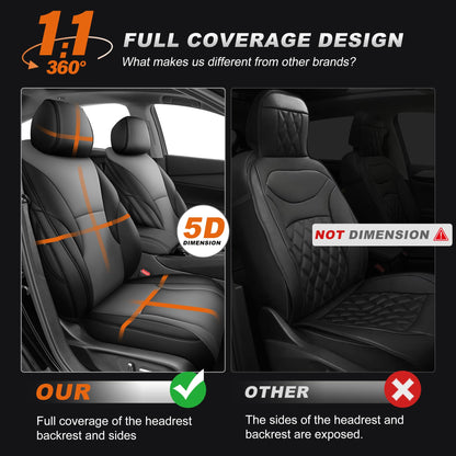 Vehicle seat cover — Custom fit faux leather for Honda Accord 2023-2026 LX rear row