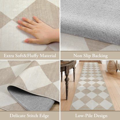 Beeiva rug runner - Ultra thin and washable design for hallways and kitchens