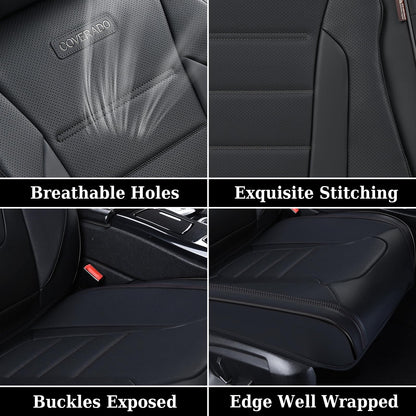 Coverado seat covers - waterproof nappa leather front seat covers for most cars