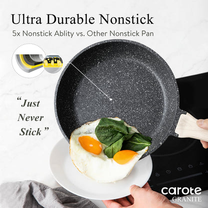 CAROTE cookware set — nonstick design for easy cooking and cleaning