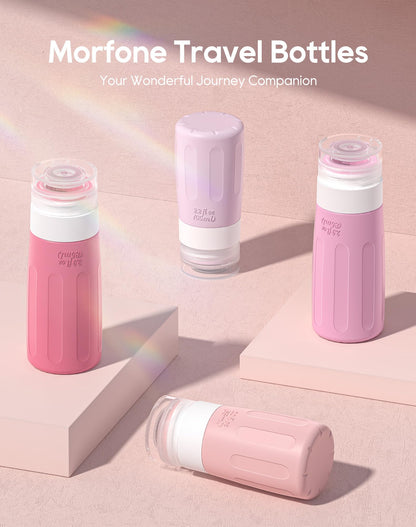 Morfone travel bottle set with 16 pieces for toiletries